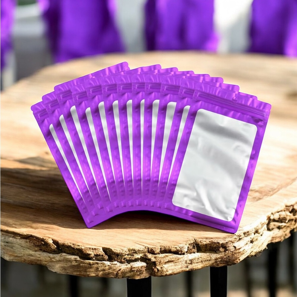 (10) Purple Storage Bags Food, Jewelry, Beads, and more Ziplock Closure